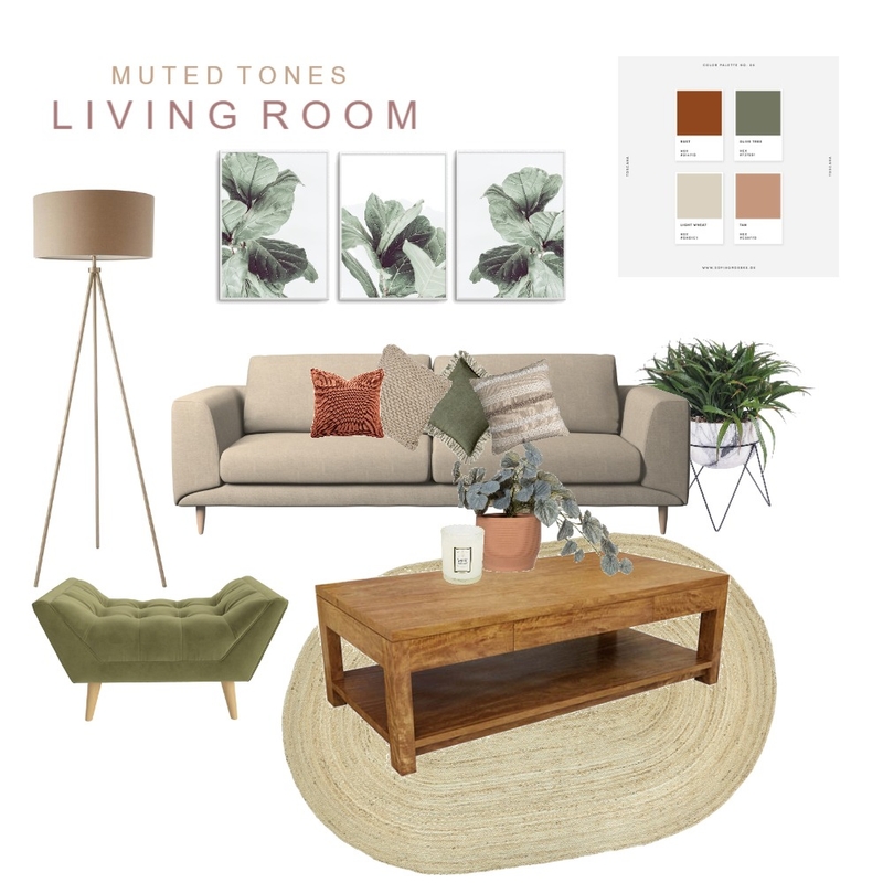 Muted Living Room Mood Board by Navya on Style Sourcebook