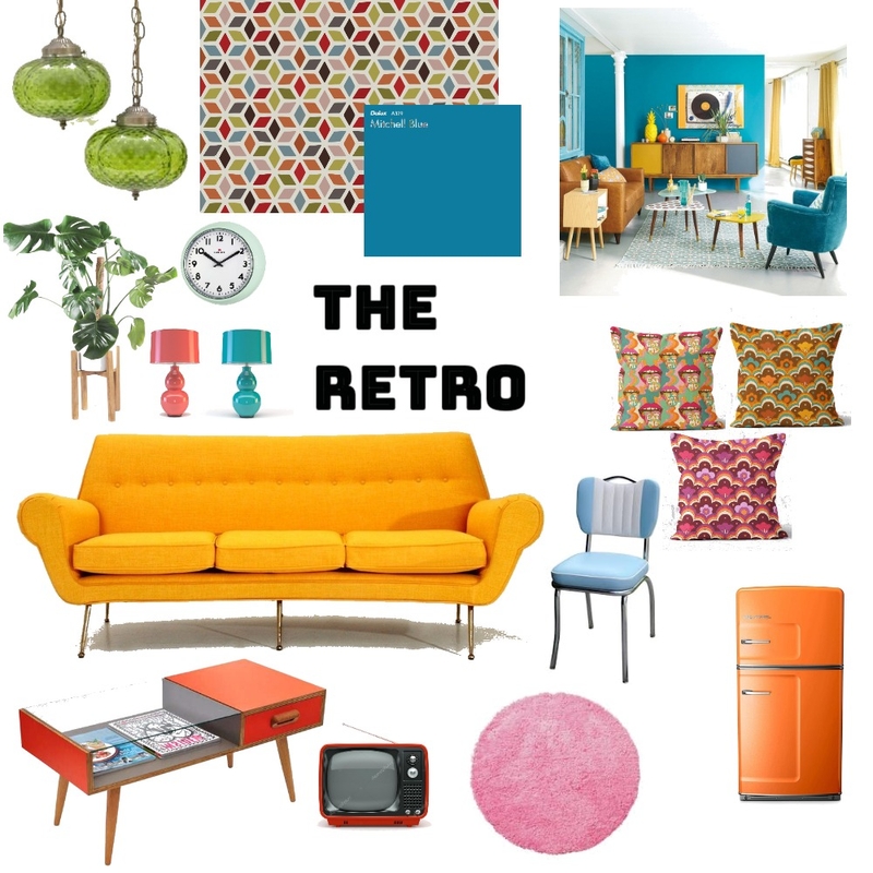 Retro. Mood Board by jackeen on Style Sourcebook