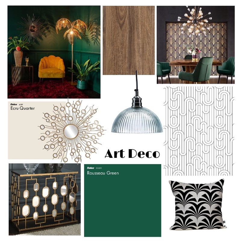 Moody Art Deco Mood Board by auroradesignco on Style Sourcebook