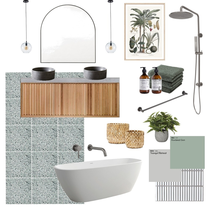 Dark Green Bathroom Mood Board by Eliza Grace Interiors on Style Sourcebook