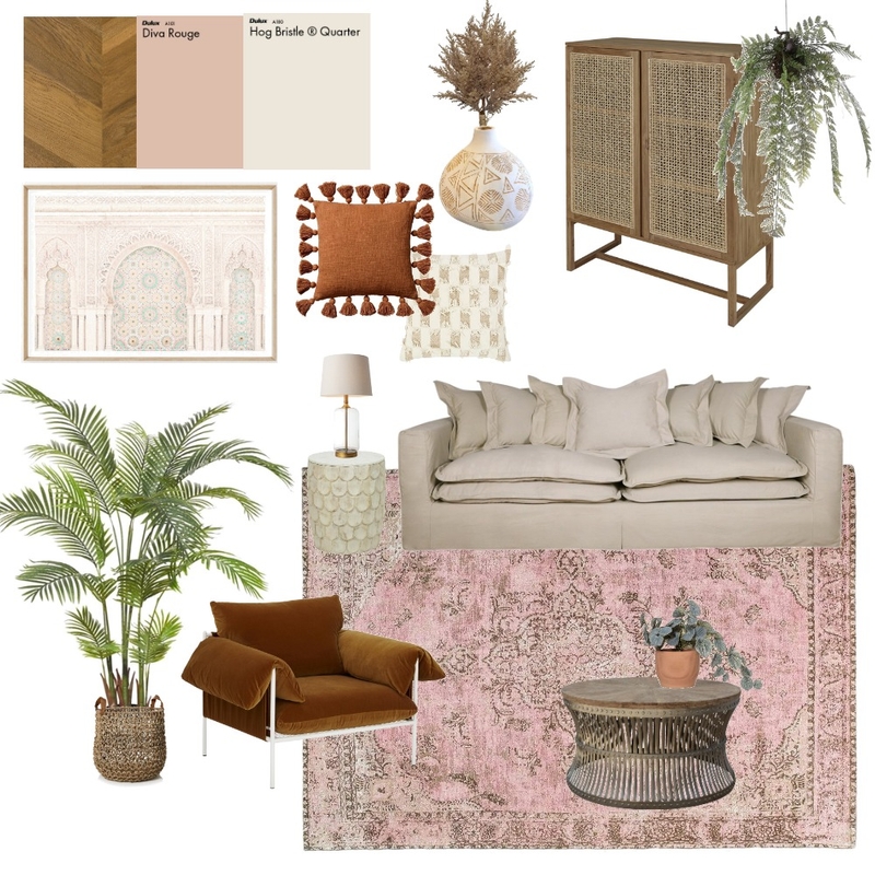 Boho Living Room Mood Board by Eliza Grace Interiors on Style Sourcebook