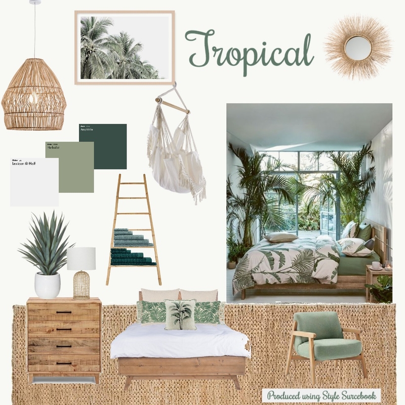 Tropical Bedroom Mood Board Mood Board by hayleighwindsor on Style Sourcebook