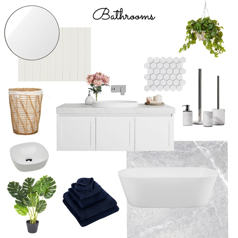 Hamptons Bathroom Mood Board by Brookejthompson on Style Sourcebook