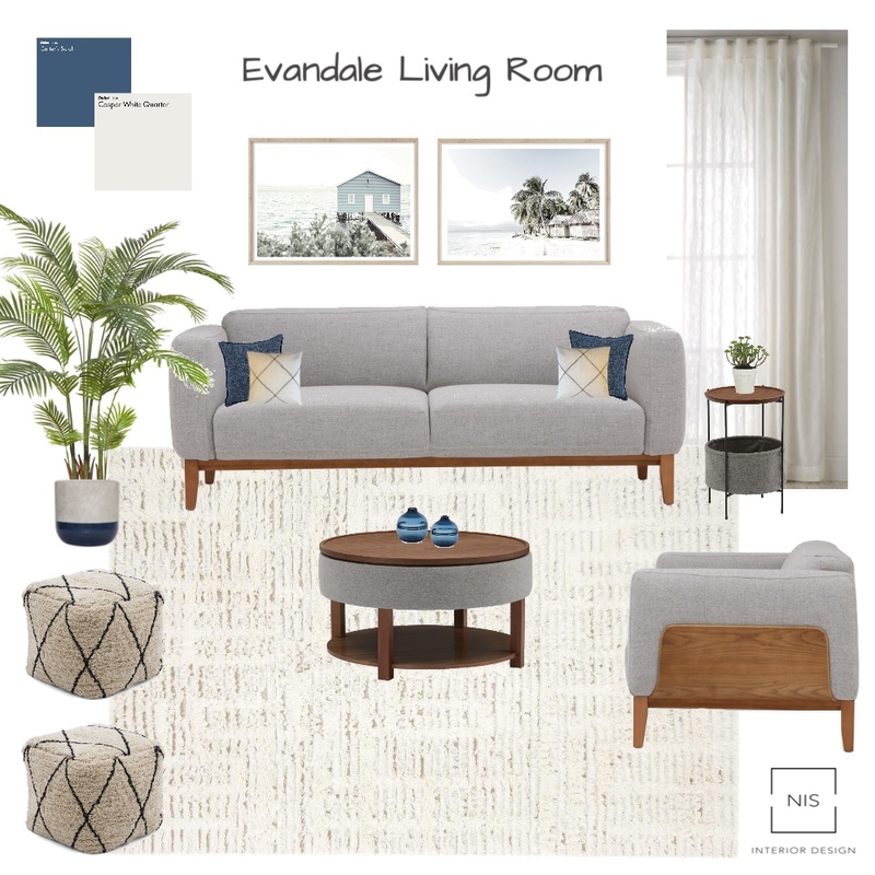 Evandale Living Room (option A) Mood Board by Nis Interiors on Style Sourcebook