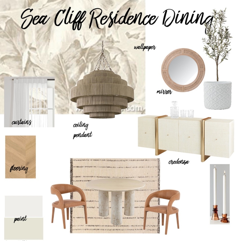 Sea Cliff Residence Dining Mood Board by melle on Style Sourcebook