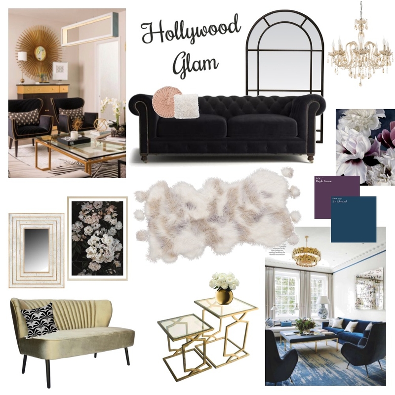 Hollywood Glam Lounge Mood Board by EmilyRich2 on Style Sourcebook