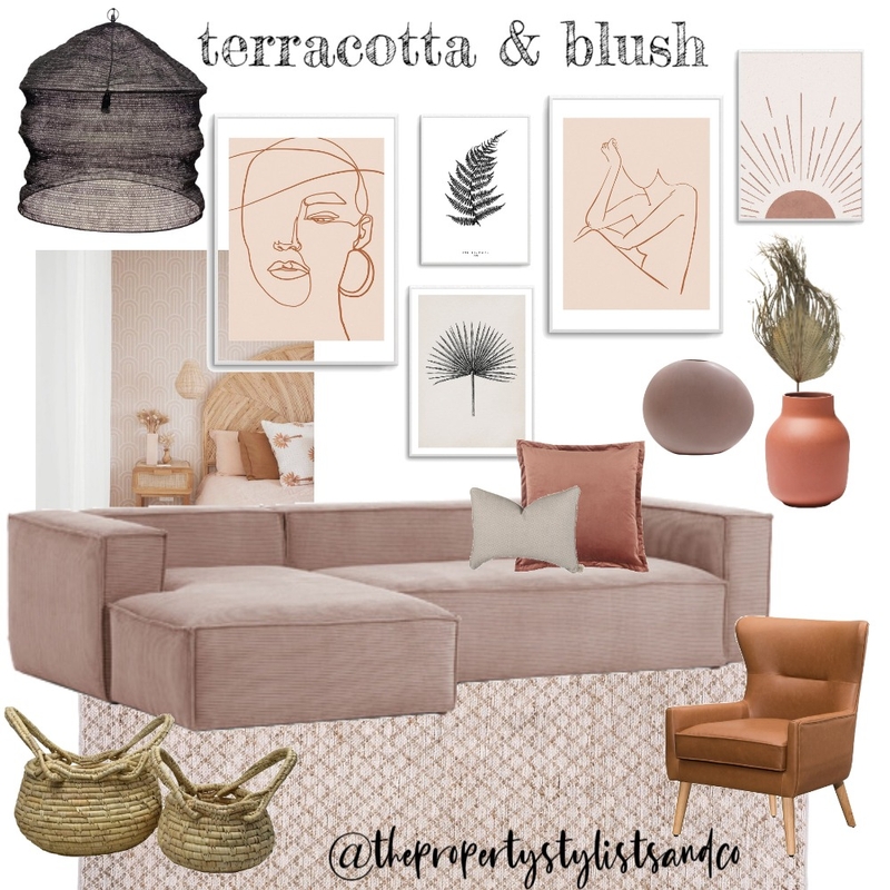 terracotta & blush lounge Mood Board by The Property Stylists & Co on Style Sourcebook