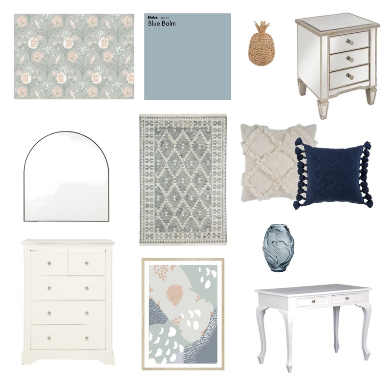 Blue Coastal Mood Board by Maegan Perl Designs on Style Sourcebook