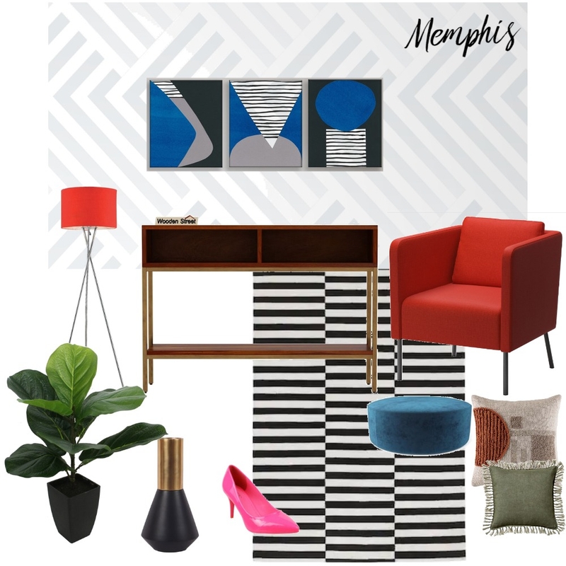 Memphis Console Room Mood Board by Spaces&You on Style Sourcebook