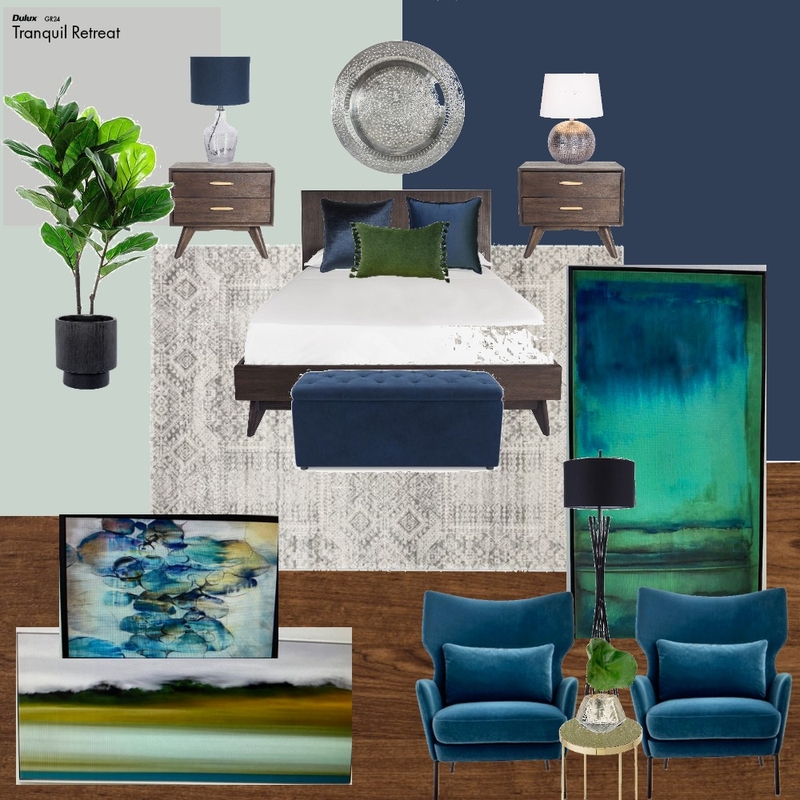 Kamdar Master 2 Interior Design Mood Board by boczons@comcast.net