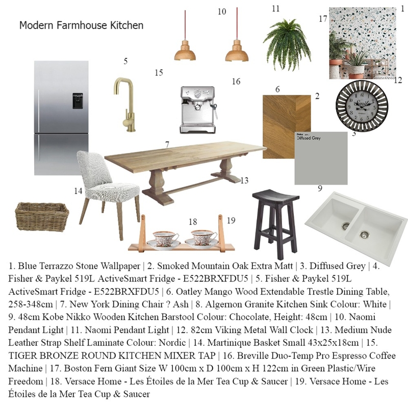 Modern Farmhouse Kitchen Mood Board by Trish on Style Sourcebook