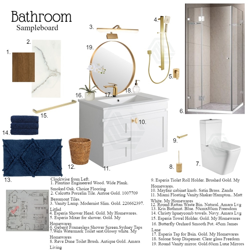 Bathroom - Assignment 9 - Moodboard/Schedule Mood Board by Zughbaba on Style Sourcebook