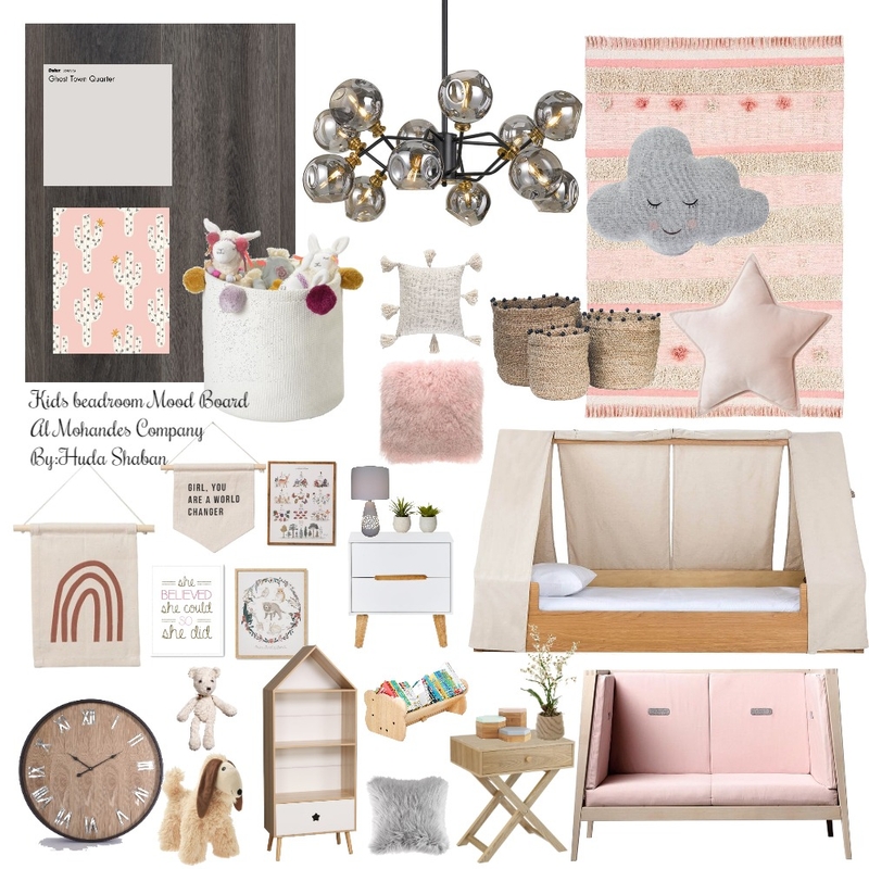 GIRL BEDROOM MOOD BOARD BY:HUDA SHABAN Mood Board by Huda shaban on Style Sourcebook