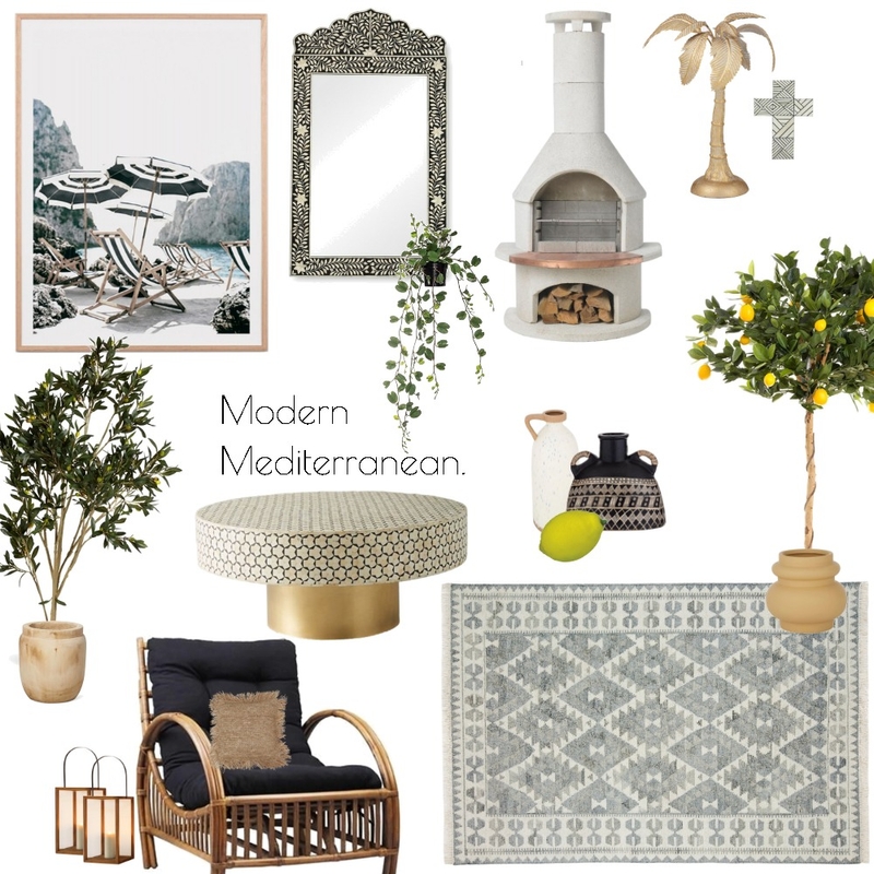 Eclectic Mediterranean Courtyard Mood Board by thebohemianstylist on Style Sourcebook