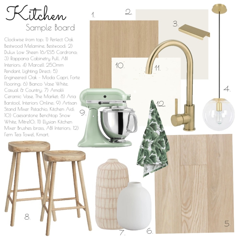 Kitchen Sample Board Mood Board by DaniVile on Style Sourcebook