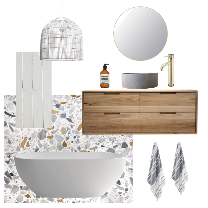 Terrazzo Bathroom Mood Board by The Sanctuary Interior Design on Style Sourcebook