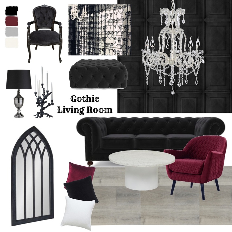 Gothic Interior Mood Board by Farida Nassar Interiors on Style Sourcebook