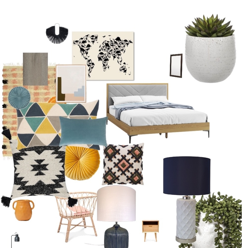 Midcentury Modern bedroom Mood Board by Janice Minard on Style Sourcebook