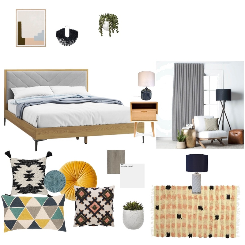 Mid century modern bedroom Mood Board by Janice Minard on Style Sourcebook