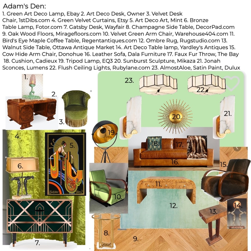 Adam's Den Mood Board by jazzdavis on Style Sourcebook