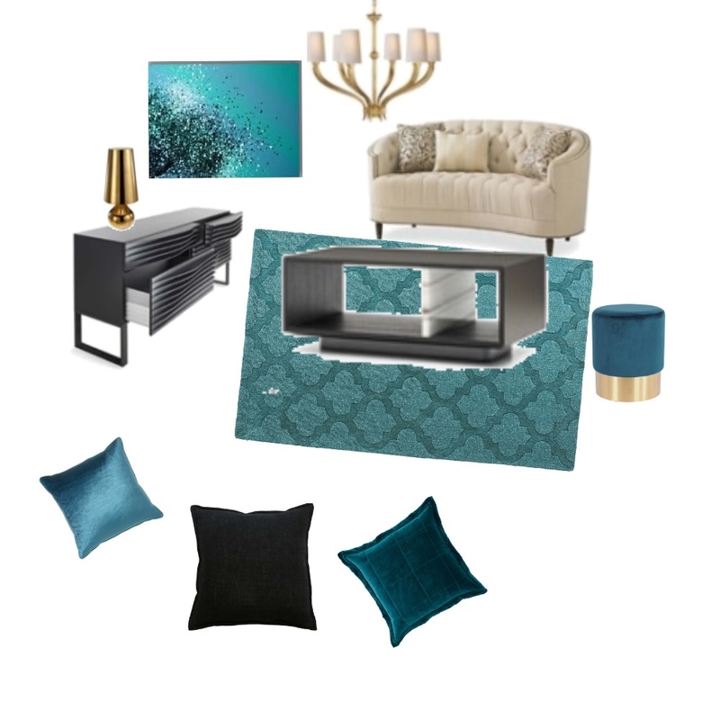 dnevna soba aqua blue Mood Board by archifaciledesign11 on Style Sourcebook