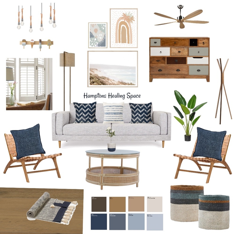 Hamptons Healing Space Mood Board by dtalnindyaa on Style Sourcebook