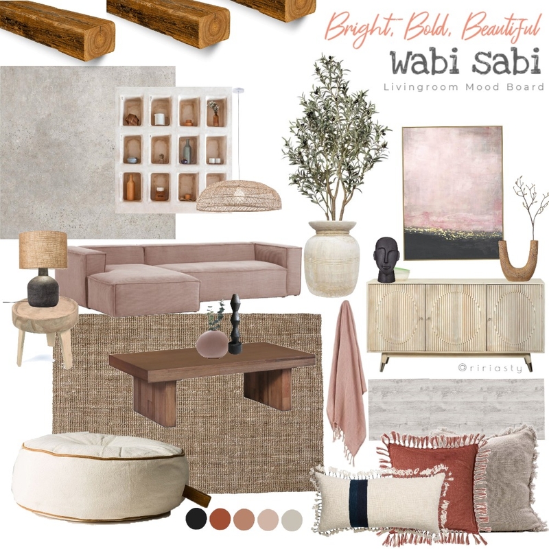 BBB Wabi Sabi Living Room Mood Board by undefined on Style Sourcebook