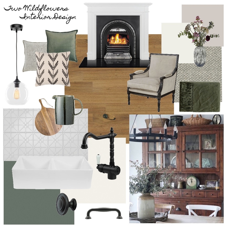 Rourke's Farmhouse - kitchen & living Mood Board by Two Wildflowers on Style Sourcebook