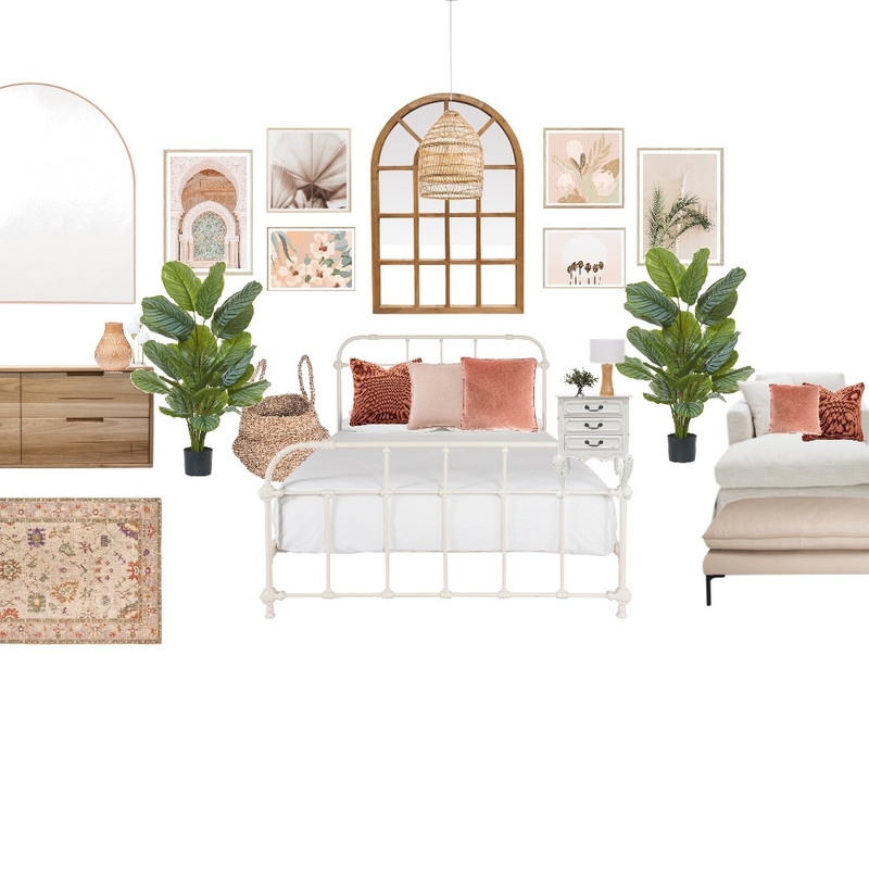 Boho bedroom Mood Board by Elevare Co on Style Sourcebook