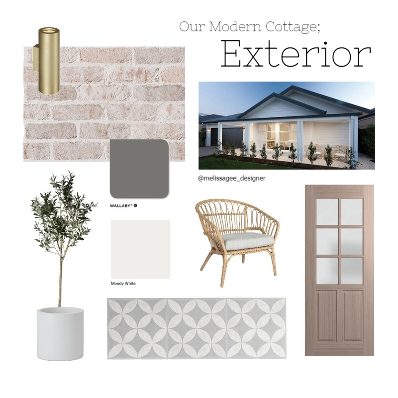Our Modern Cottage; Exterior Mood Board by The Rural Design Co. on Style Sourcebook