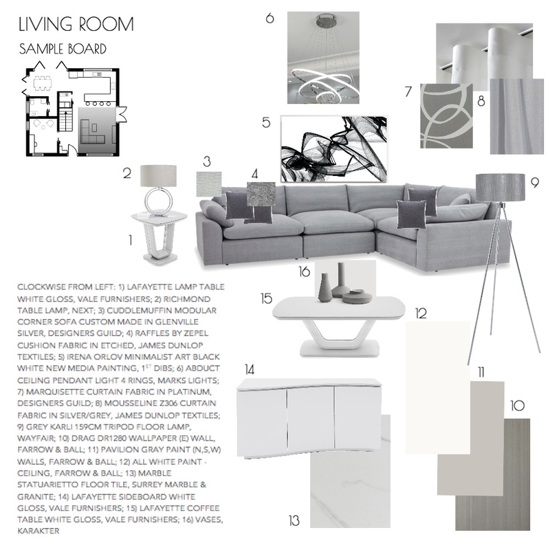 NICOLA FISHER MODULE 9 - LIVING ROOM Mood Board by Nicola Fisher on Style Sourcebook