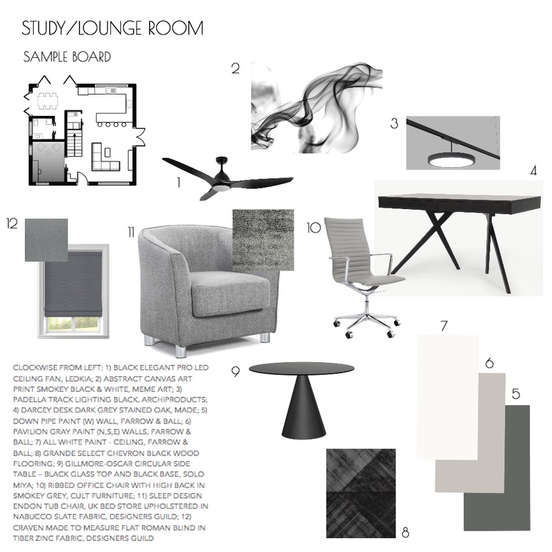 NICOLA FISHER MODULE 9 - STUDY/LOUNGE ROOM Mood Board by Nicola Fisher on Style Sourcebook