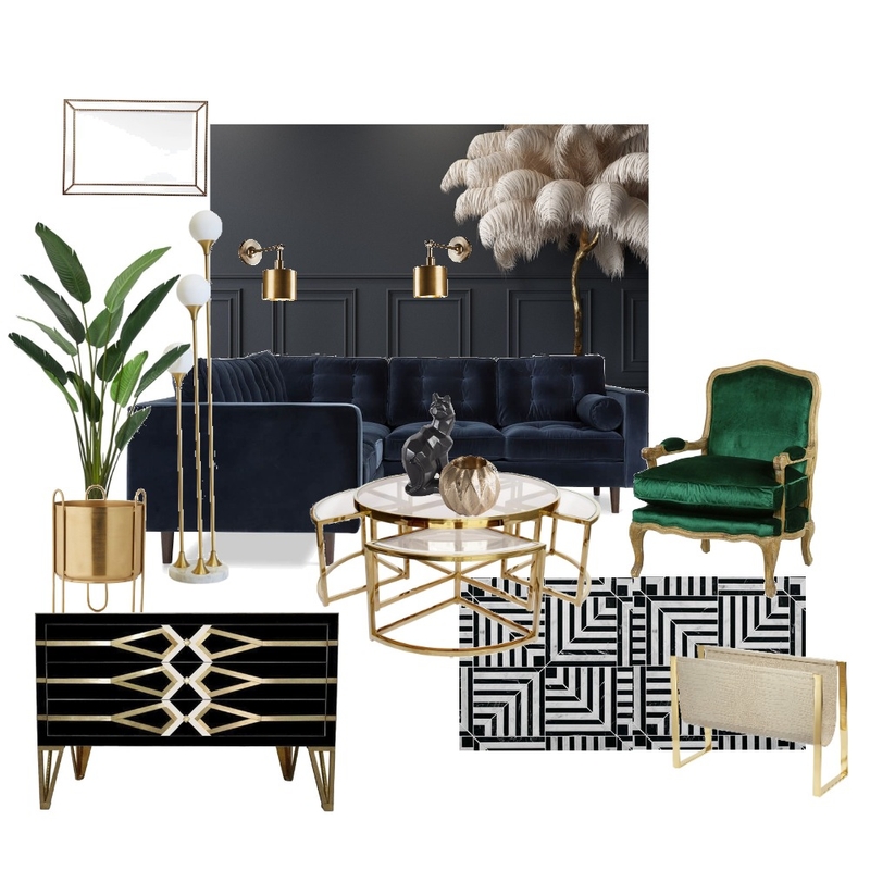 Hollywood Glam Mood Board by Carly Hughes on Style Sourcebook