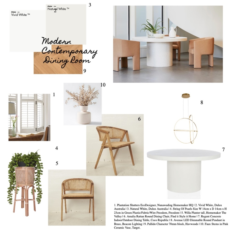 Dining Room Mood Board by jamiedyerr on Style Sourcebook