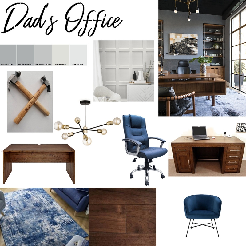 Dad's Office Mood Board by Emily Clark on Style Sourcebook