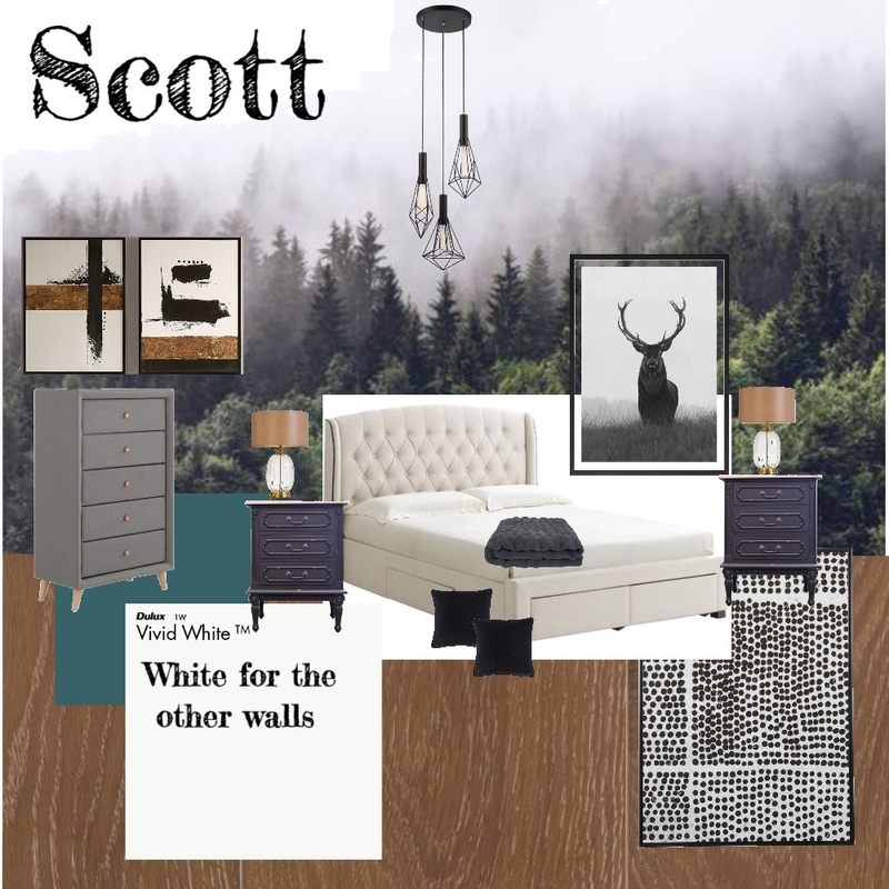 Scotts Bedroom Mood Board by House of Serena Smith Designs on Style Sourcebook