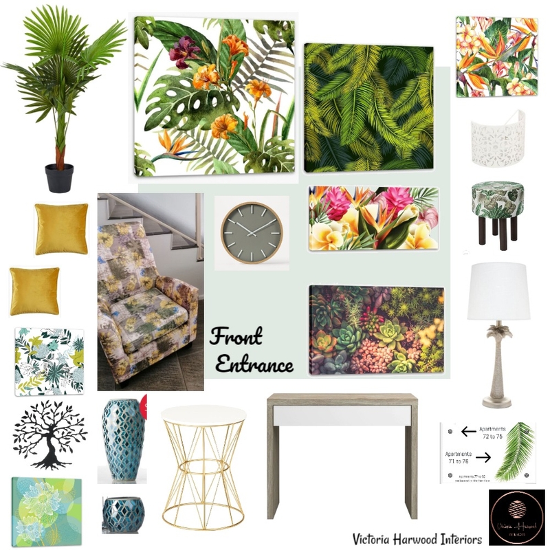 The Palms Apartments Front Entrance Mood Board by Victoria Harwood Interiors on Style Sourcebook