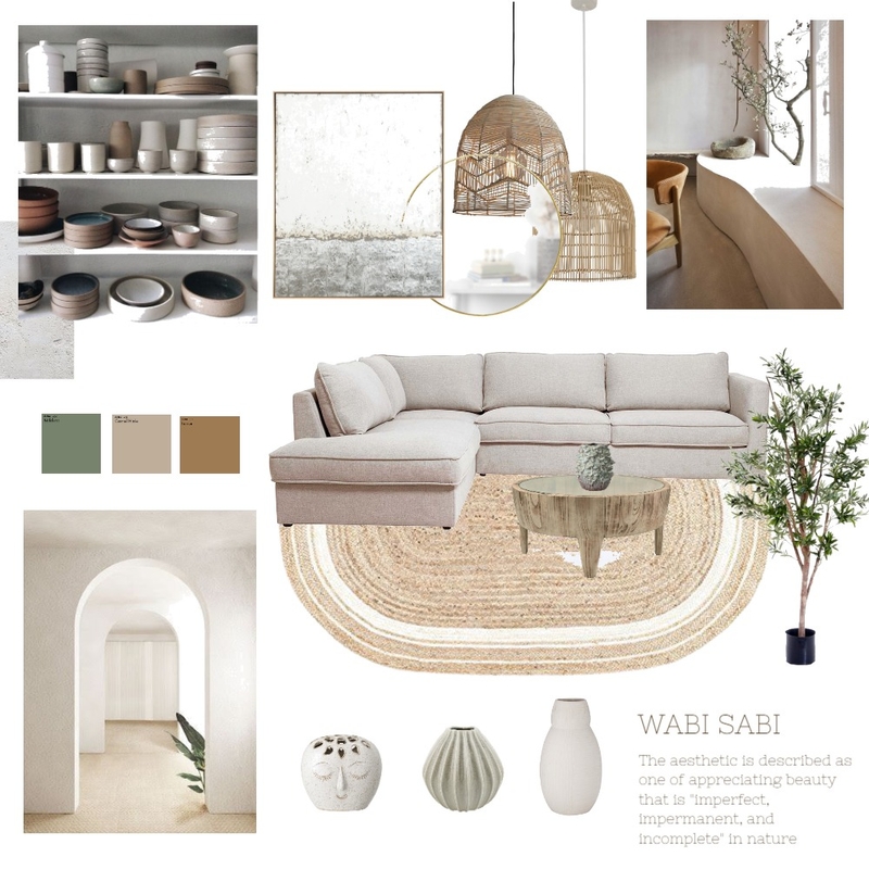 Wabi Sabi Mood Board by Merrya Johnson Design on Style Sourcebook