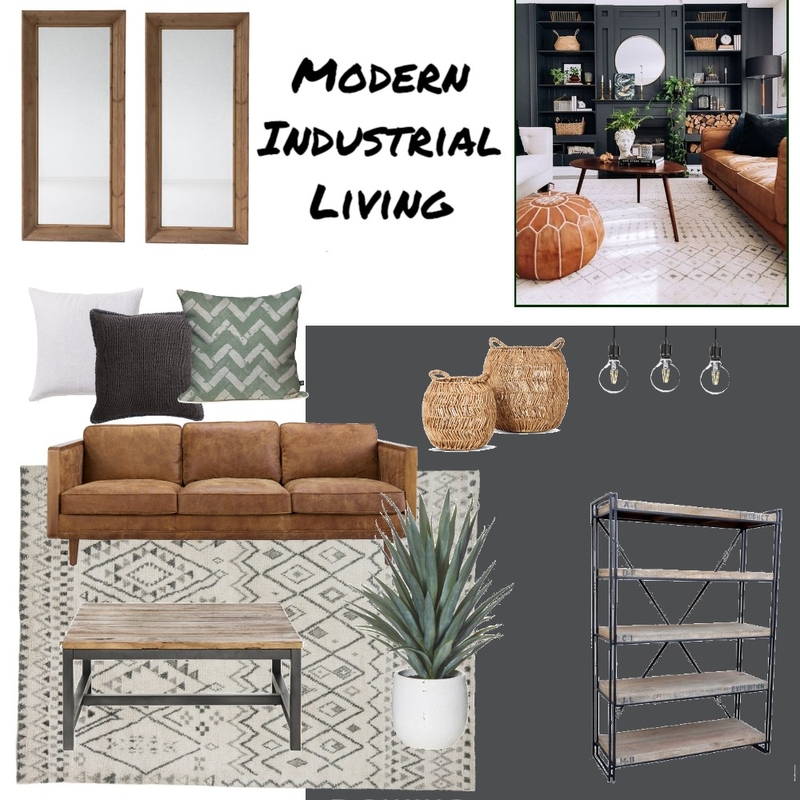 Modern Industrial Living Mood Board by CViljoen on Style Sourcebook