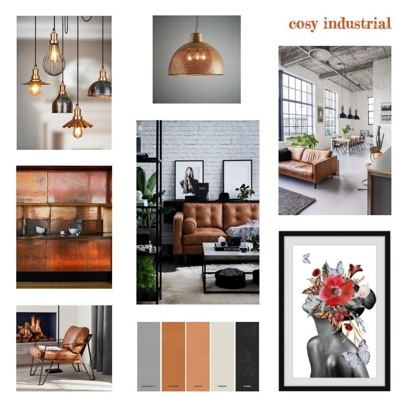 Cosy Industrial Mood Board by marialockard on Style Sourcebook