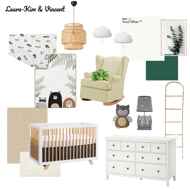 Chambre bébé - Laura-kim et Vincent Mood Board by MrButterfly on Style Sourcebook