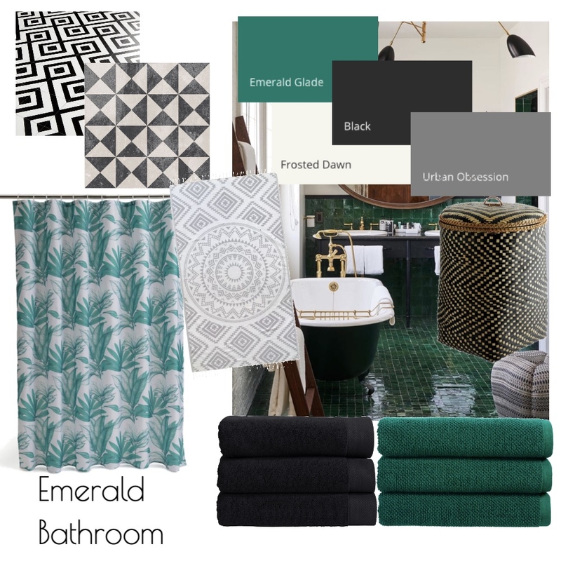 Emerald Bathroom Mood Board by Rogue on Style Sourcebook