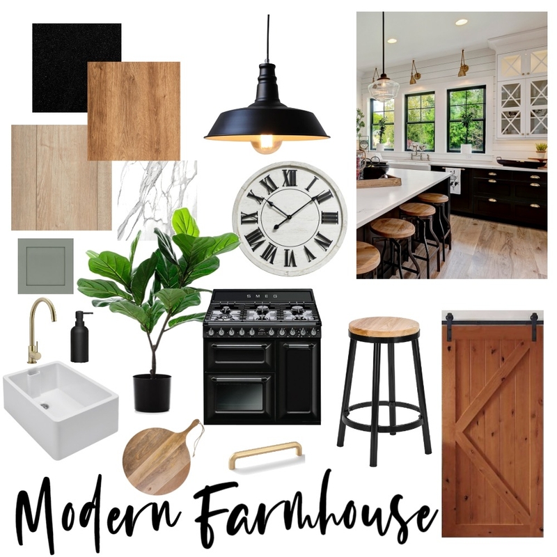 Modern Farmhouse Kitchen Mood Board by TayLeauanae on Style Sourcebook