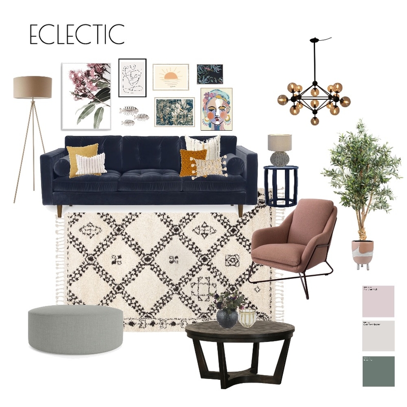 Eclectic Living Room Mood Board by nehaparmar on Style Sourcebook