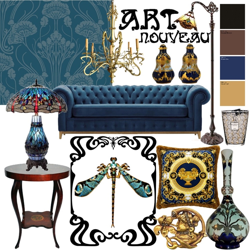 Art Nouveau Mood Board by Ali Falcs on Style Sourcebook