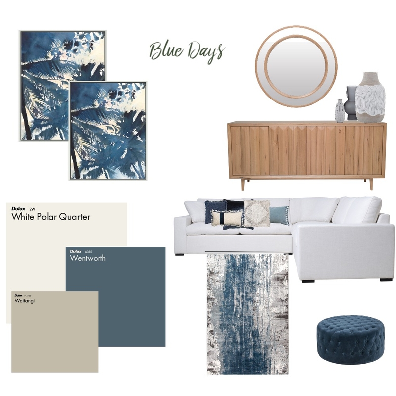 Blue Days Mood Board by Bernie on Style Sourcebook