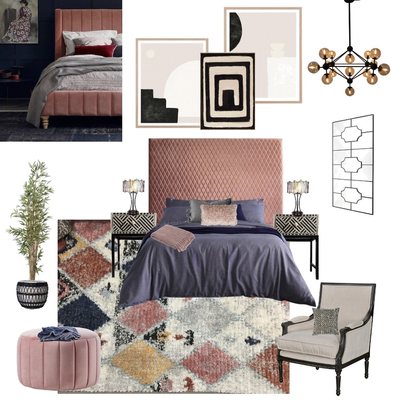 Pink Luxe Master bedroom Mood Board by leannedowling on Style Sourcebook