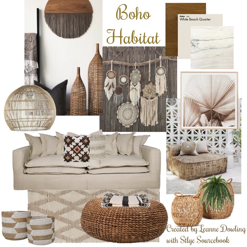 Boho Habitat Mood Board by leannedowling on Style Sourcebook