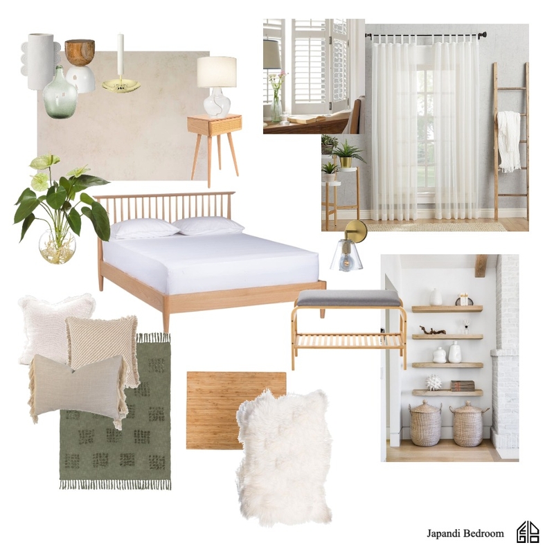 Japandi Bedroom Mood Board by geidodesign on Style Sourcebook