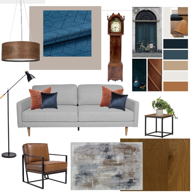 Blue & Orange Snug Mood Board by Starlings Nest on Style Sourcebook